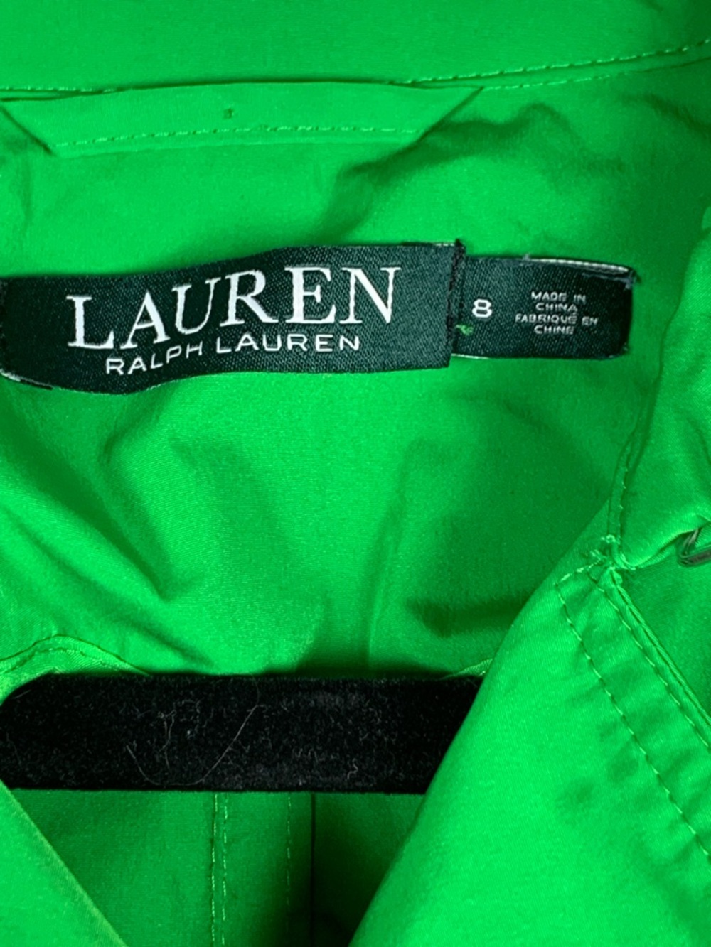 Lauren Ralph Lauren Jacket 8 Green Double Breasted Cropped Lightweight - Picture 10 of 15
